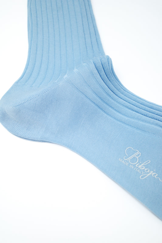 Baby Blue Cotton Socks