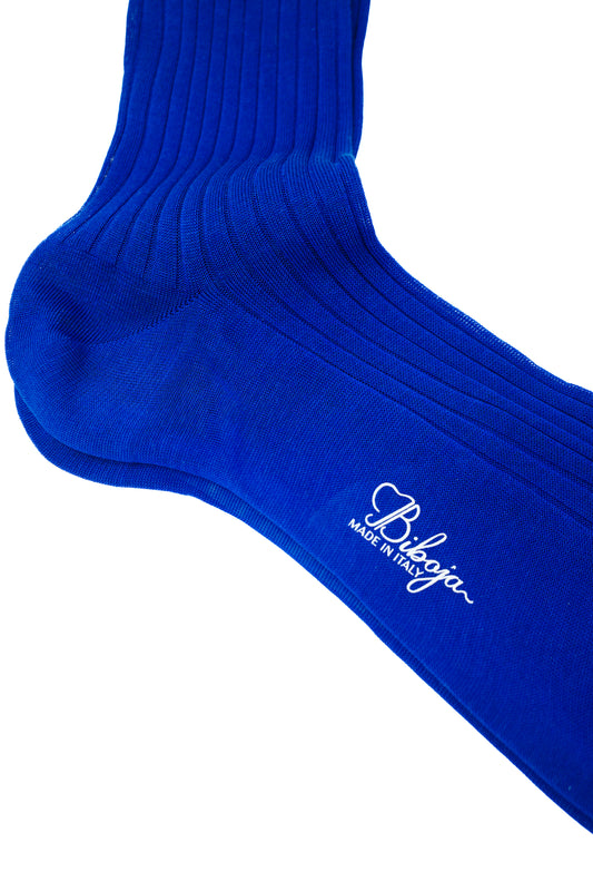 Royal Blue Cotton Socks