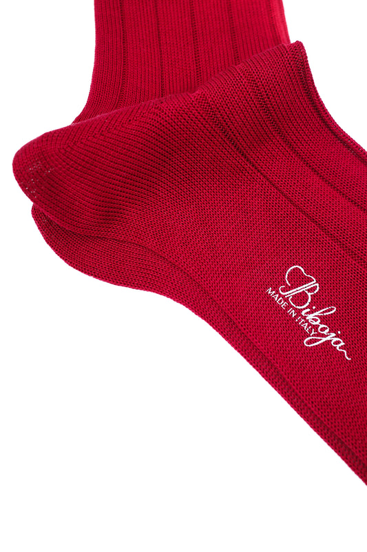 Ruby Red Cotton Socks