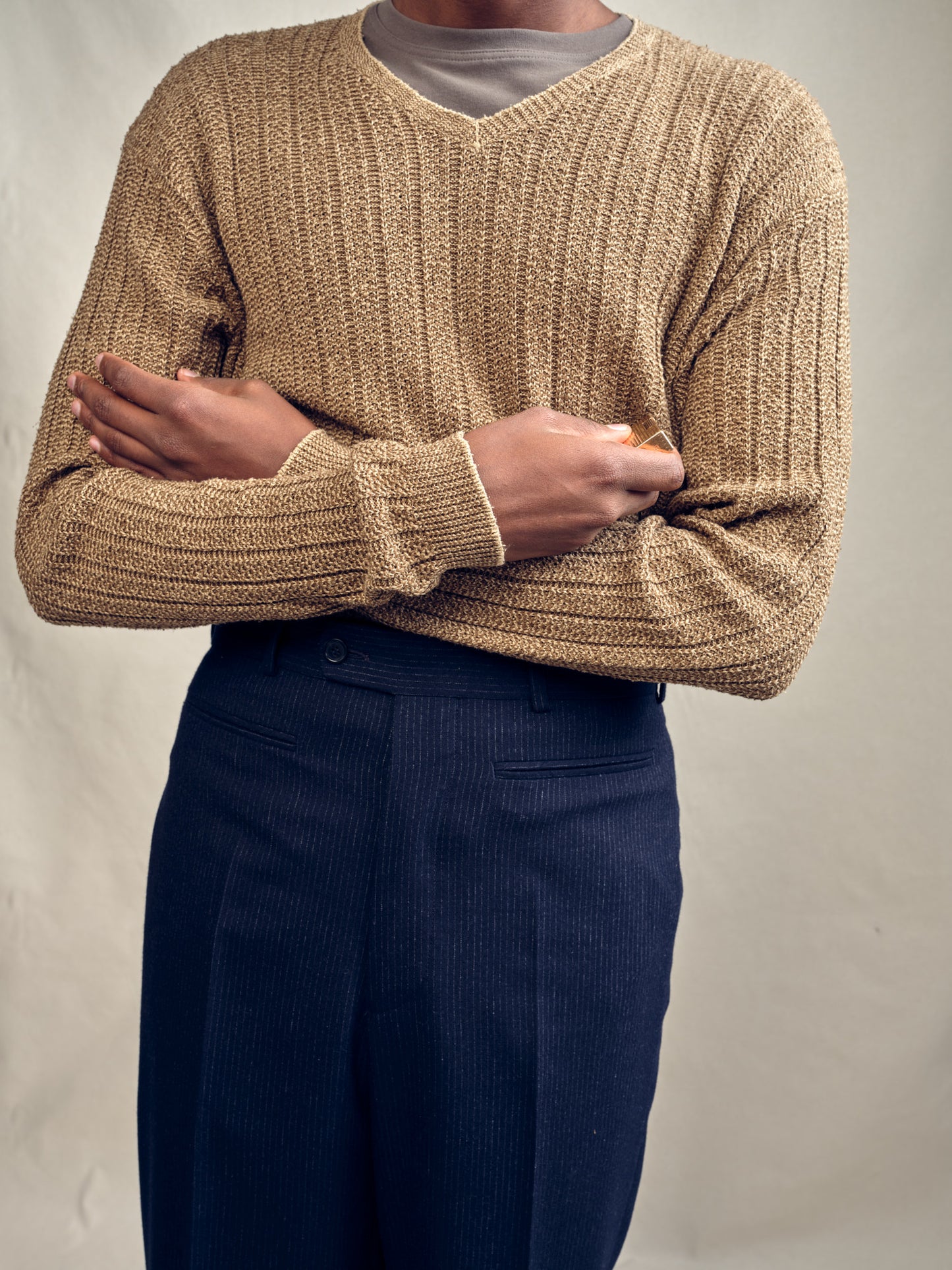 Beige Polo Ralph Lauren silk knit sweater