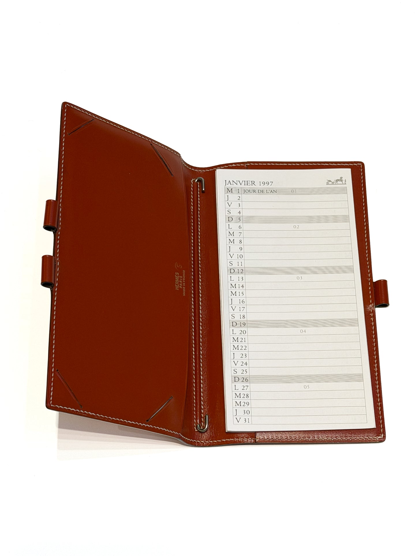 Burgundy Hermès agenda cover