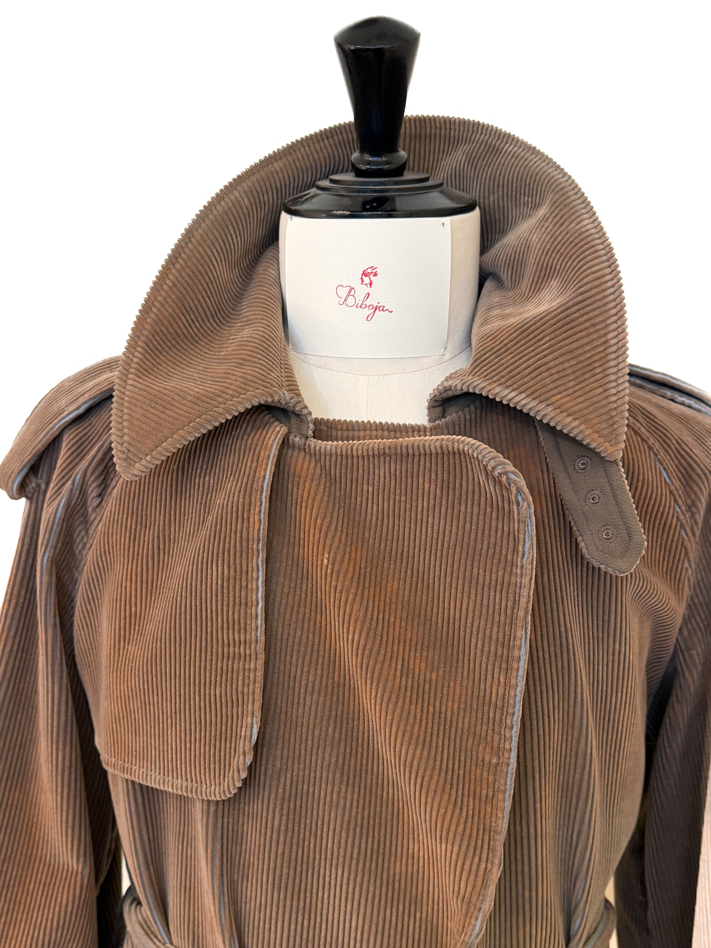 Brown Jean Paul Gautier Homme trenchcoat in corduroy