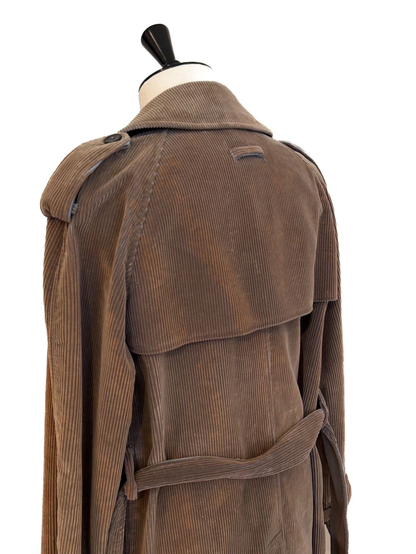 Brown Jean Paul Gautier Homme trenchcoat in corduroy