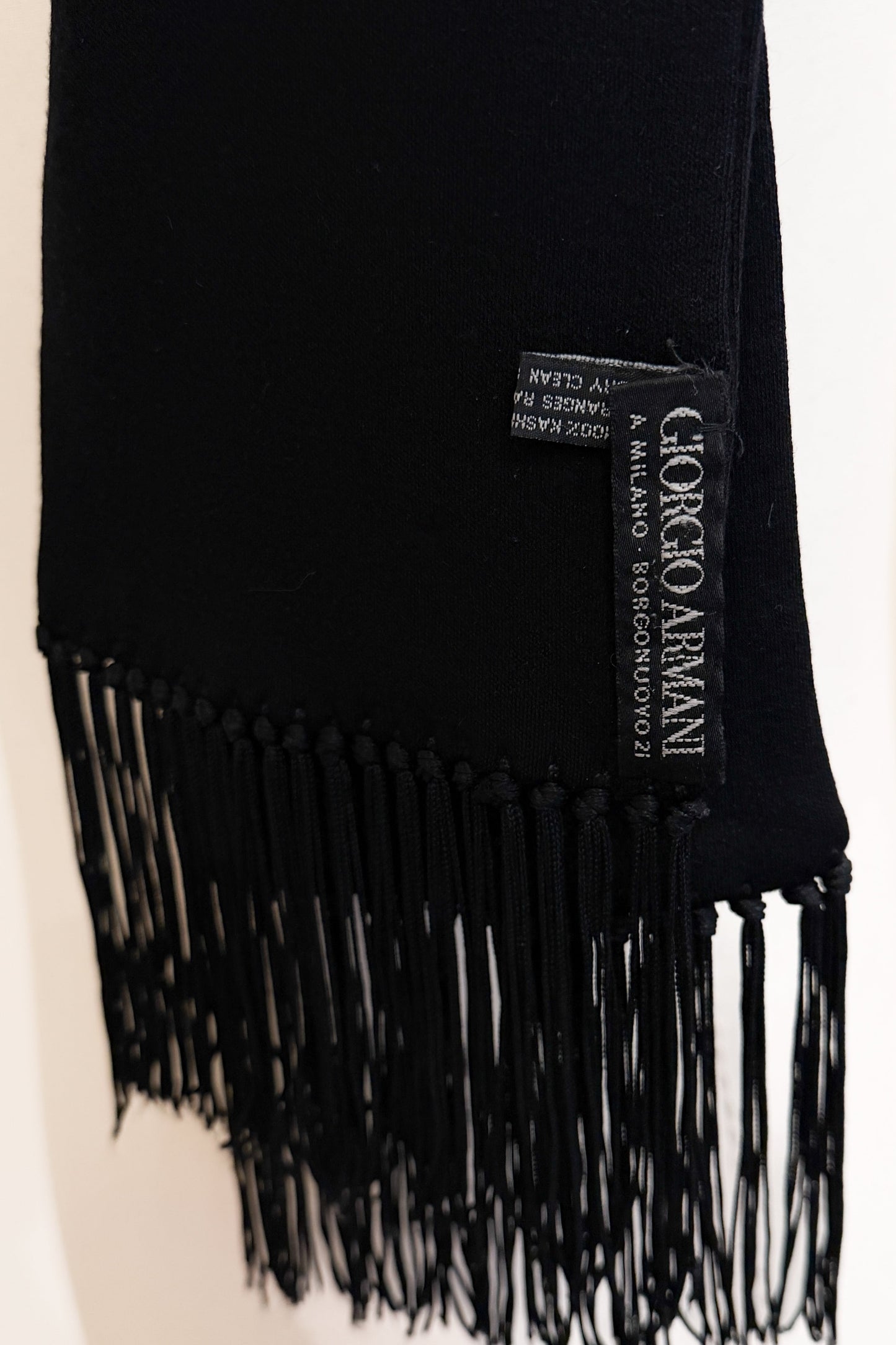 1990s Giorgio Armani black label scarf