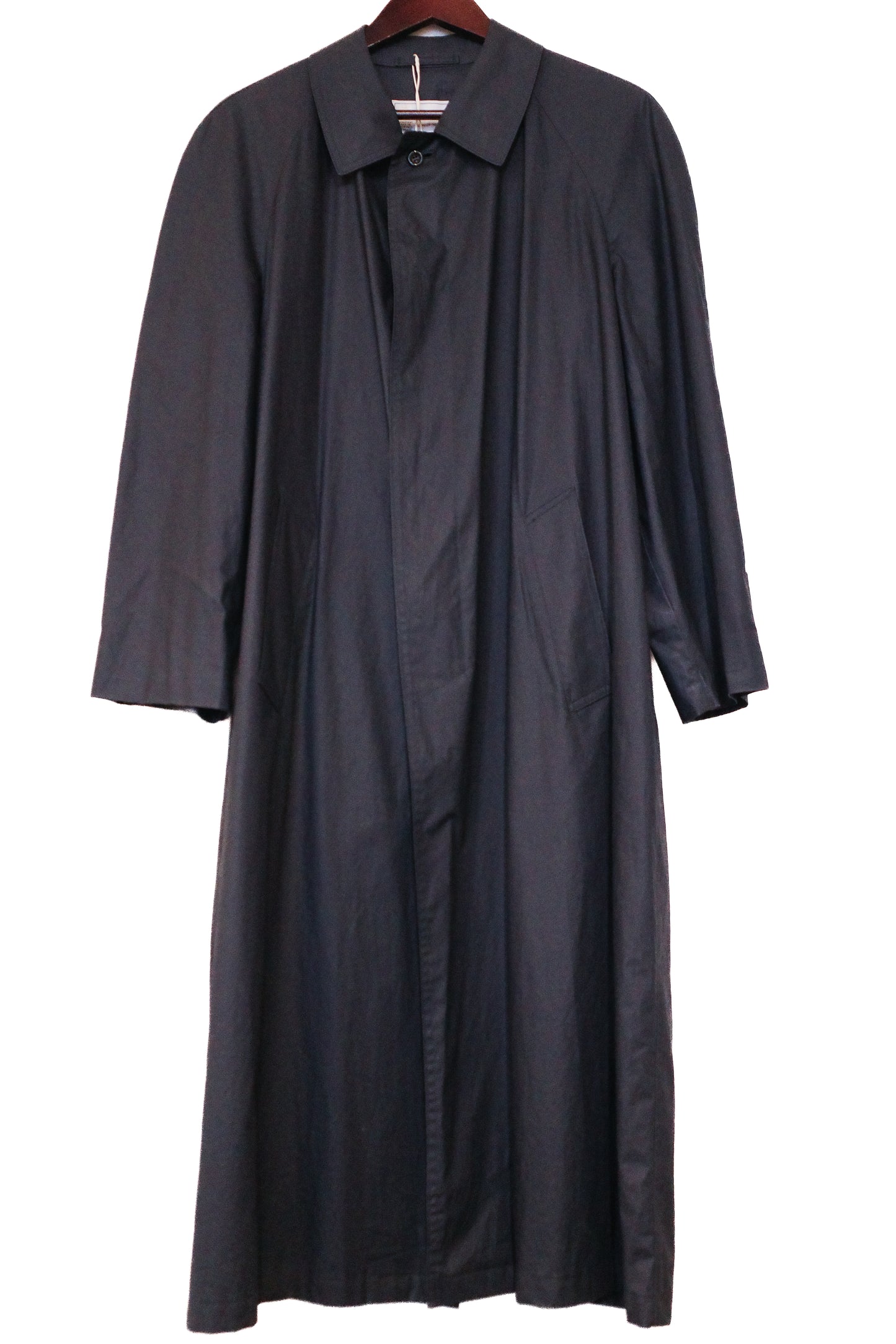 Long navy Turnbull & Asser car coat in cotton