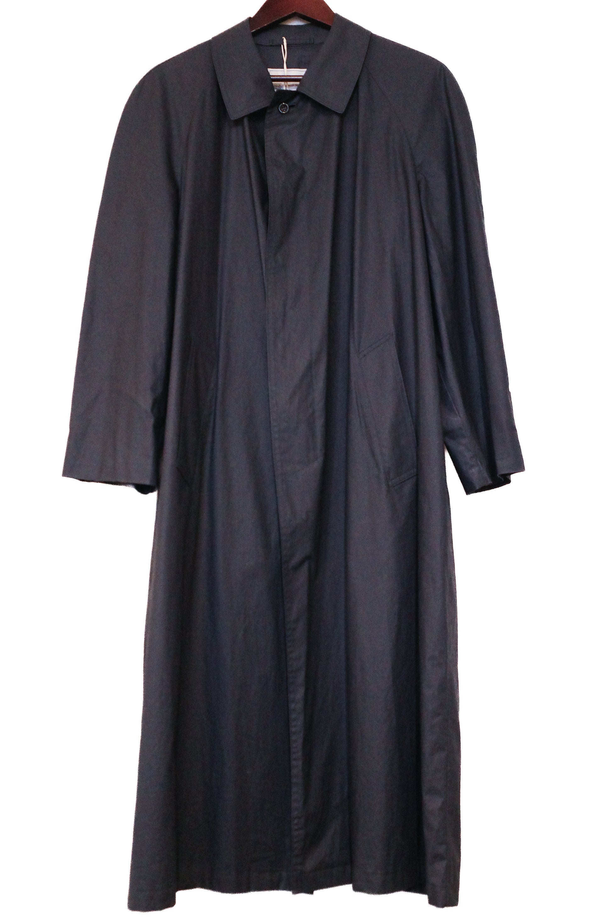 Long navy Turnbull & Asser car coat in cotton