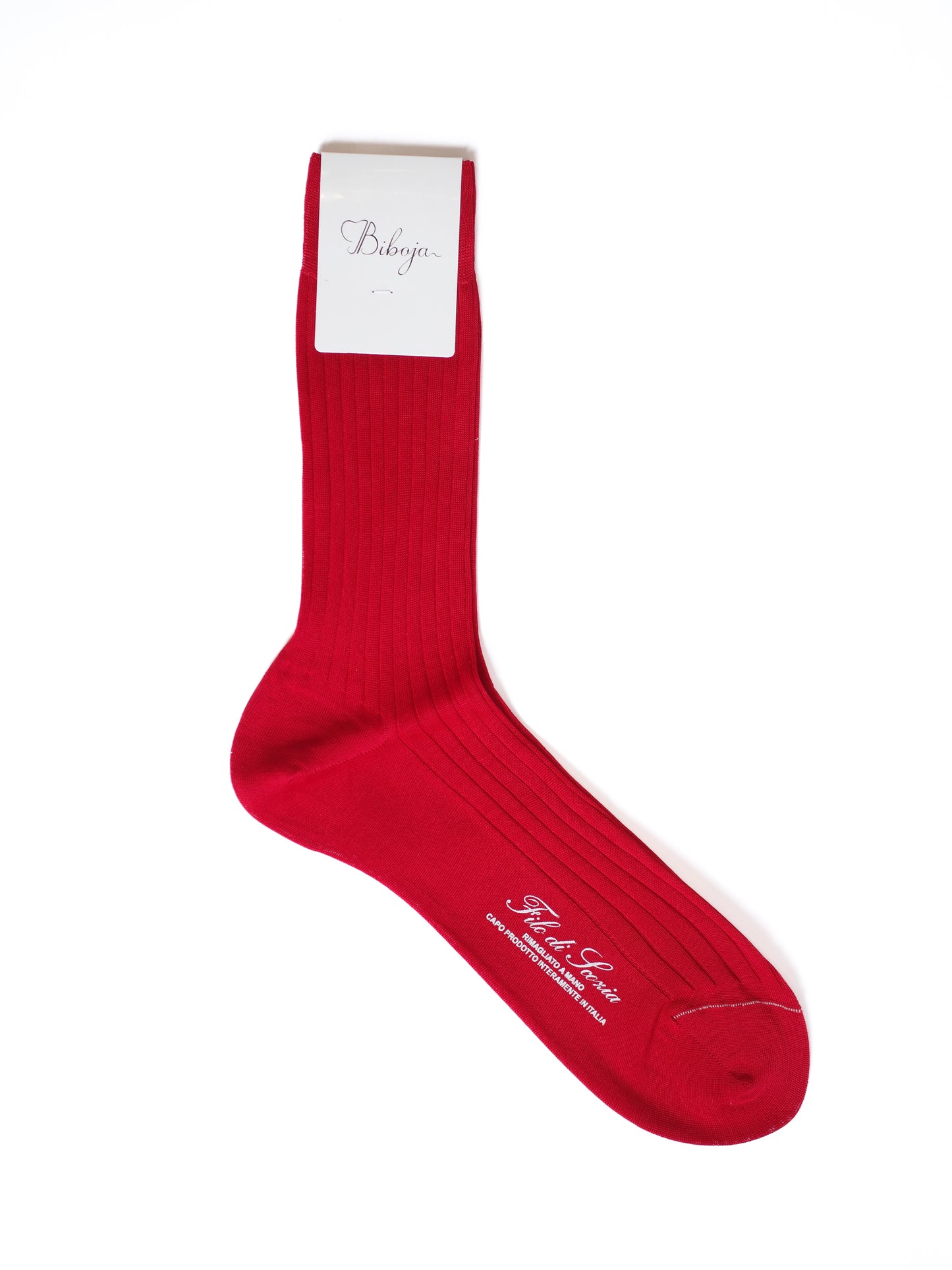 Mid-Calf Rosso Cotton Socks