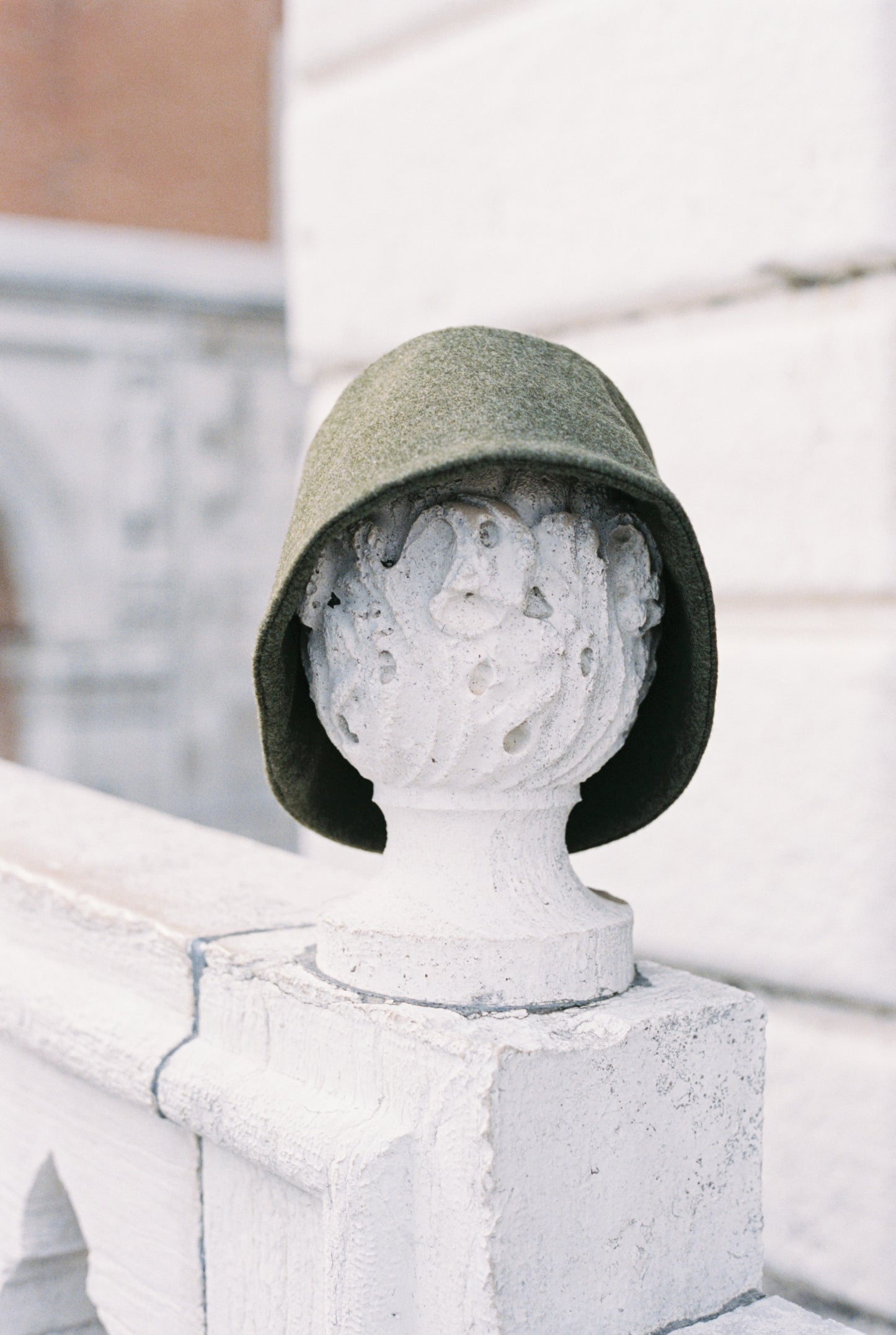 Biboja Kapa Hat in green loden wool with green loden lining
